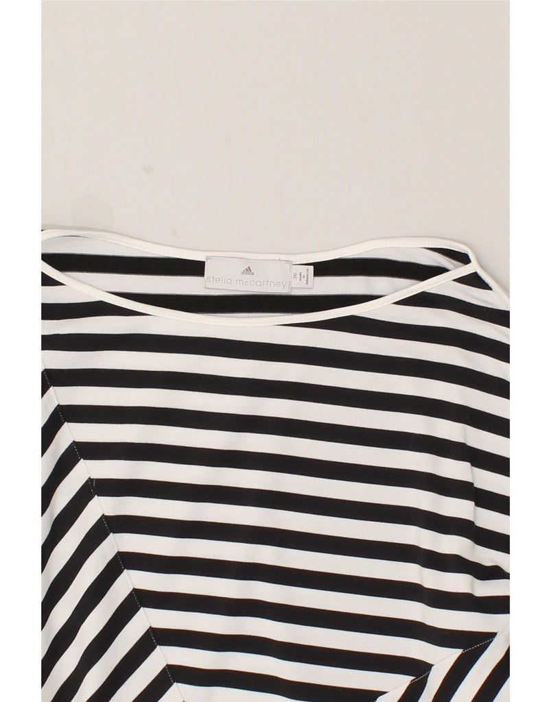 ADIDAS Womens Stella McCartney Top Long Sleeve EU 36 Small White Striped | Vintage Adidas | Thrift | Second-Hand Adidas | Used Clothing | Messina Hembry 