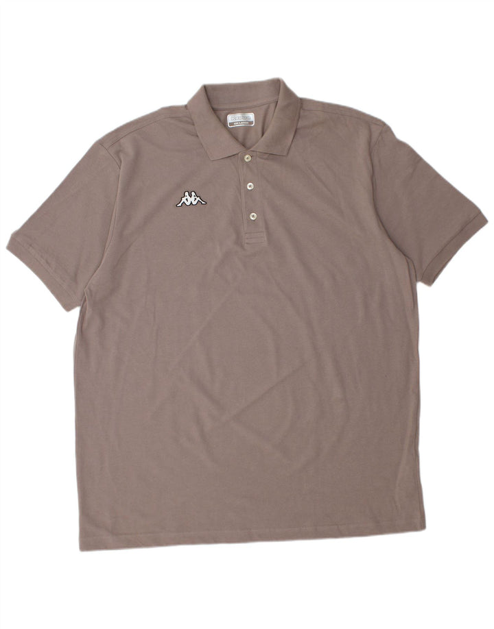 KAPPA Mens Polo Shirt 3XL Grey Cotton