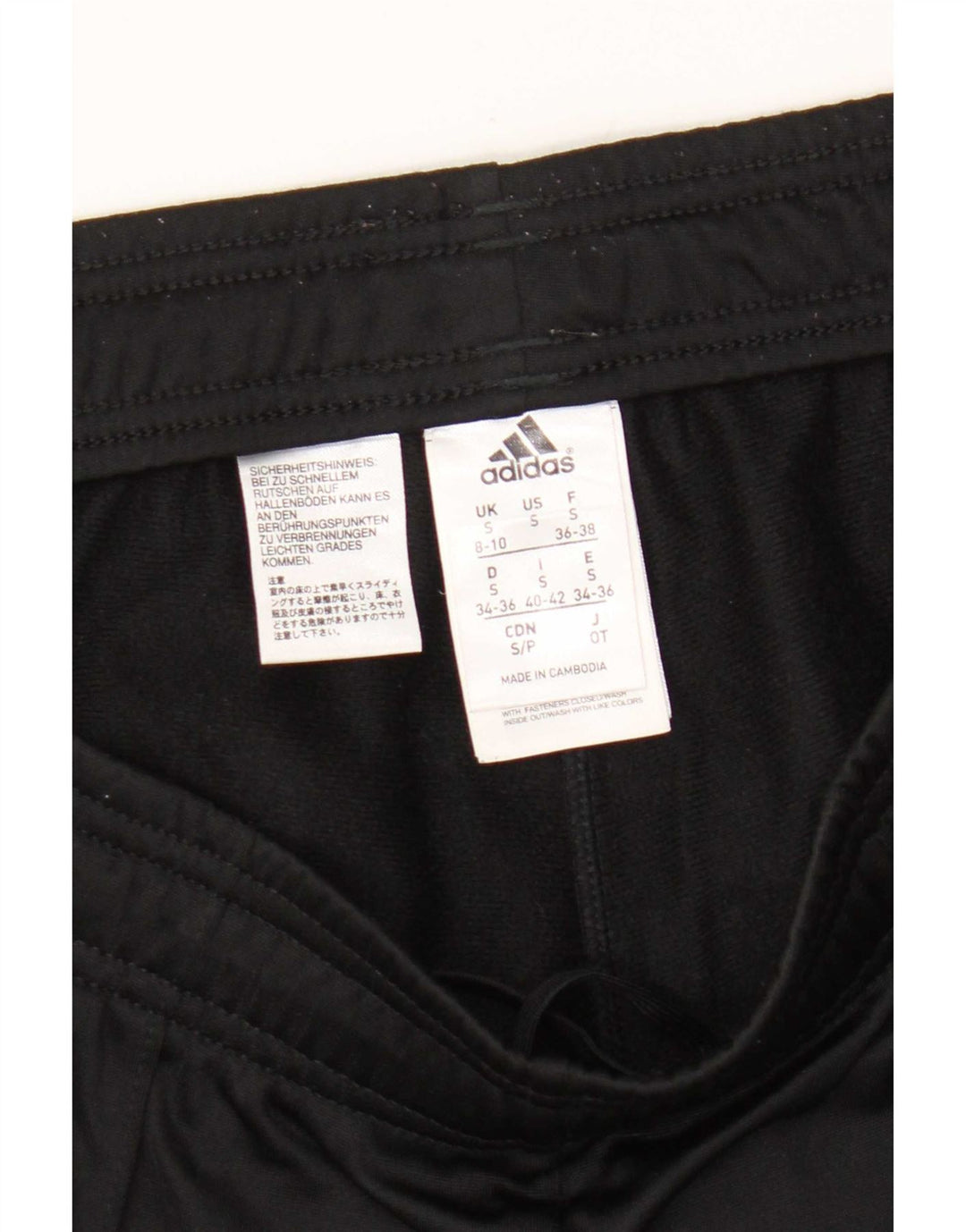 Adidas Womens Tracksuit Trousers UK 8/10 Small Black Polyester