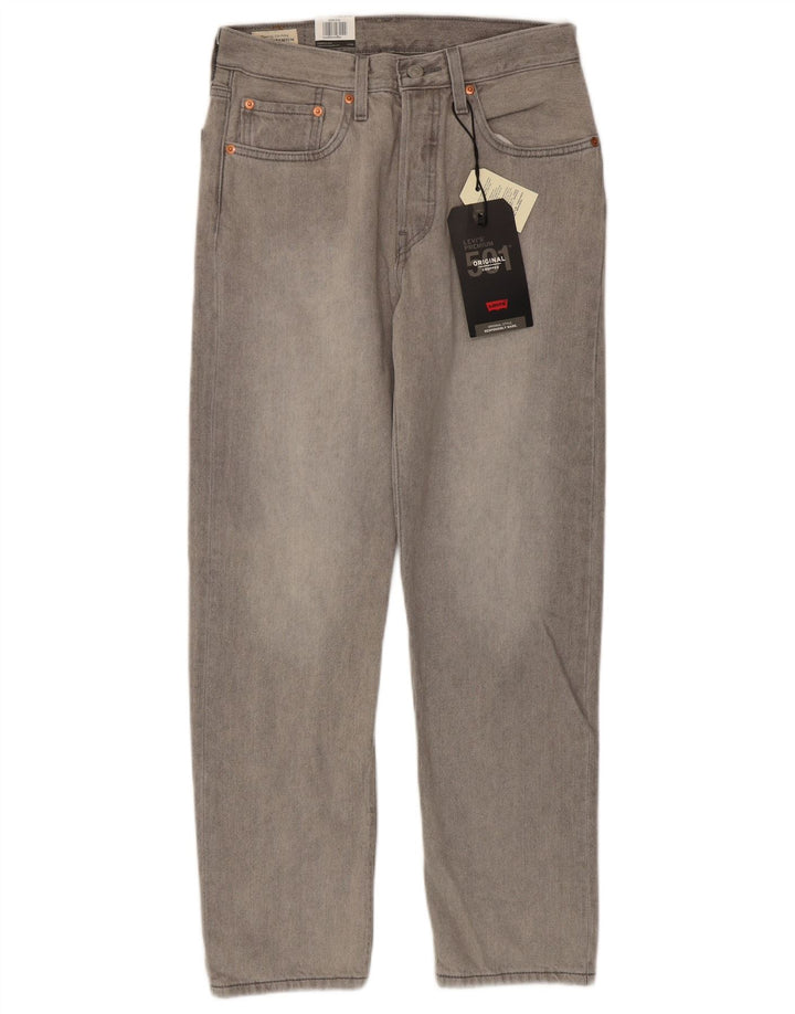 Levi's Womens 501 Straight Jeans W26 L28 Grey Cotton
