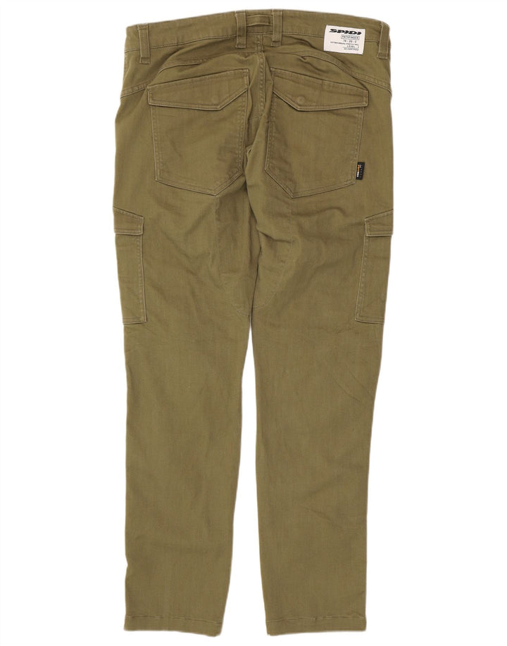 Spidi Mens Slim Cargo Trousers W36 L33 Khaki Cotton