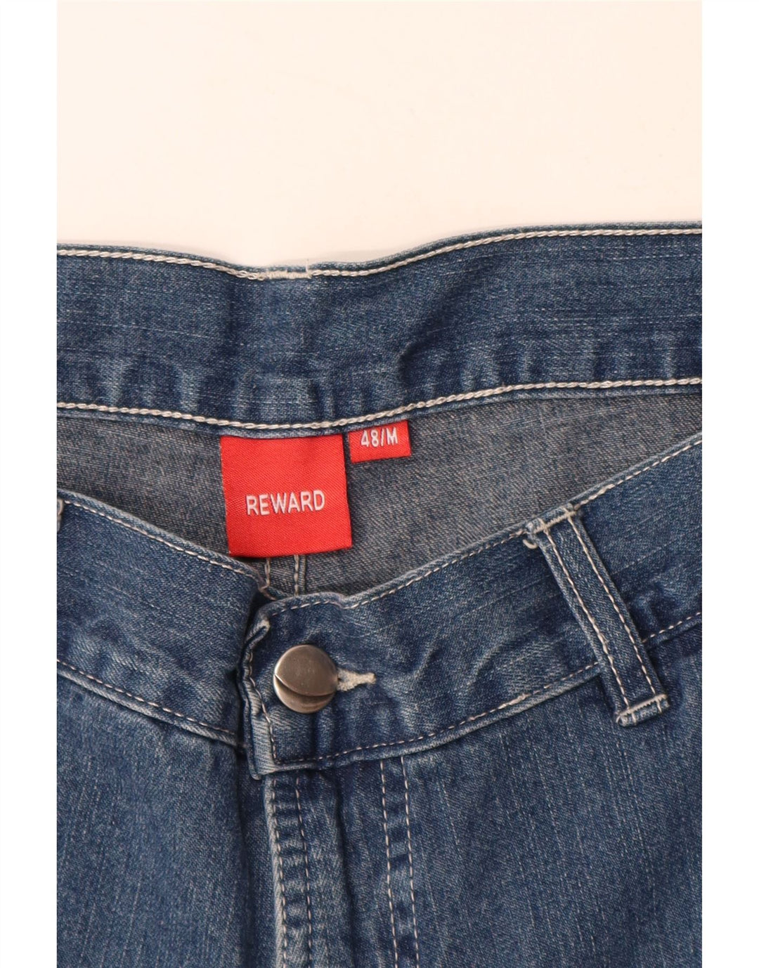 REWARD Mens Cargo Denim Shorts IT 48 Medium W32  Navy Blue