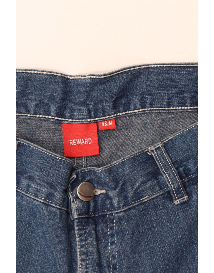 REWARD Mens Cargo Denim Shorts IT 48 Medium W32  Navy Blue