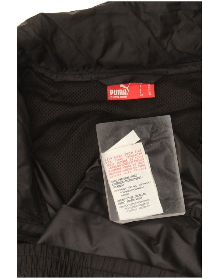 Puma Mens Rain Jacket UK 42 XL Black Colourblock Nylon