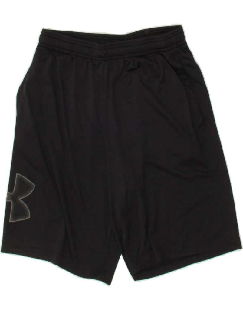 UNDER ARMOUR Mens Heat Gear Graphic Sport Shorts Small Black | Vintage Under Armour | Thrift | Second-Hand Under Armour | Used Clothing | Messina Hembry 