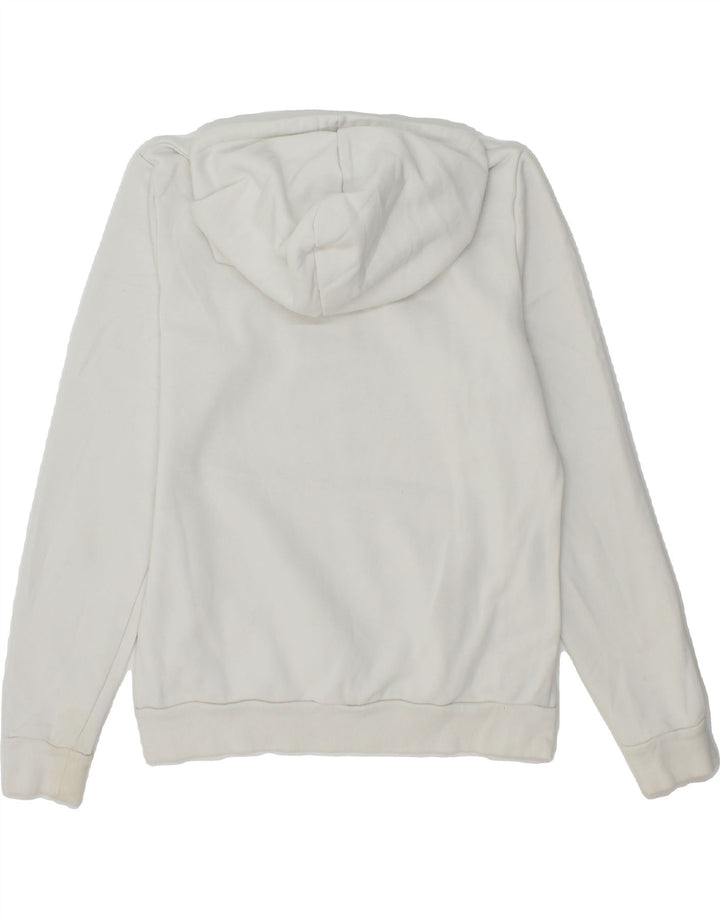 PUMA Womens Graphic Hoodie Jumper UK 12 Medium White Polyester Vintage Puma and Second-Hand Puma from Messina Hembry 