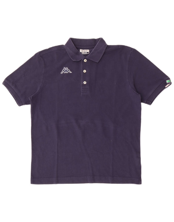 Kappa Mens Polo Shirt Medium Navy Blue Cotton