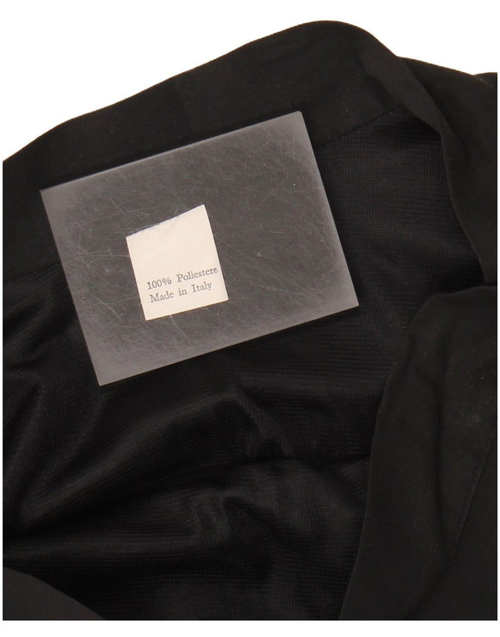 Vintage Womens Tiered Skirt W28 Medium Black Polyester