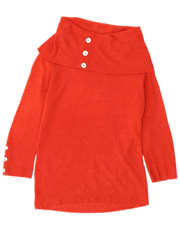 Per Una Womens Roll Neck Jumper Sweater UK 14 Medium Orange Acrylic