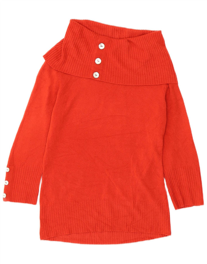 Per Una Womens Roll Neck Jumper Sweater UK 14 Medium Orange Acrylic