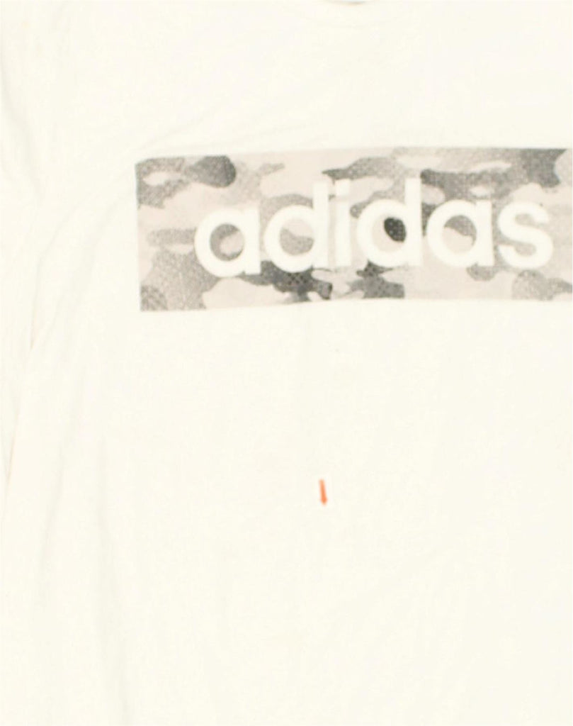 ADIDAS Mens Graphic T-Shirt Top Small White Cotton | Vintage Adidas | Thrift | Second-Hand Adidas | Used Clothing | Messina Hembry 