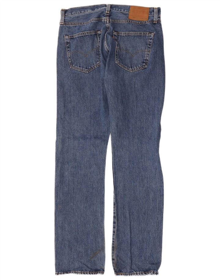 Levi's Mens 501 Straight Jeans W32 L34 Blue Cotton