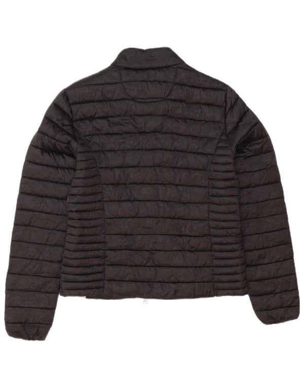 Champion Womens Padded Jacket UK 12 Medium Black Polyamide