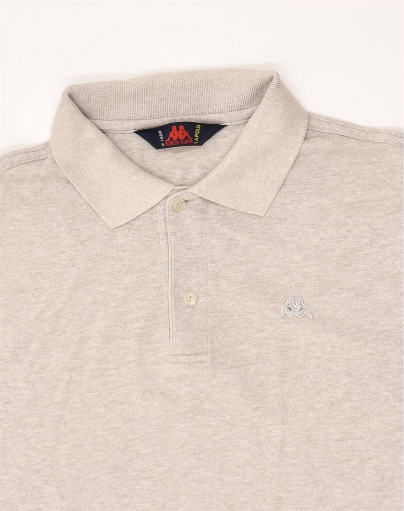 KAPPA Mens Polo Shirt Large Beige Cotton | Vintage Kappa | Thrift | Second-Hand Kappa | Used Clothing | Messina Hembry 