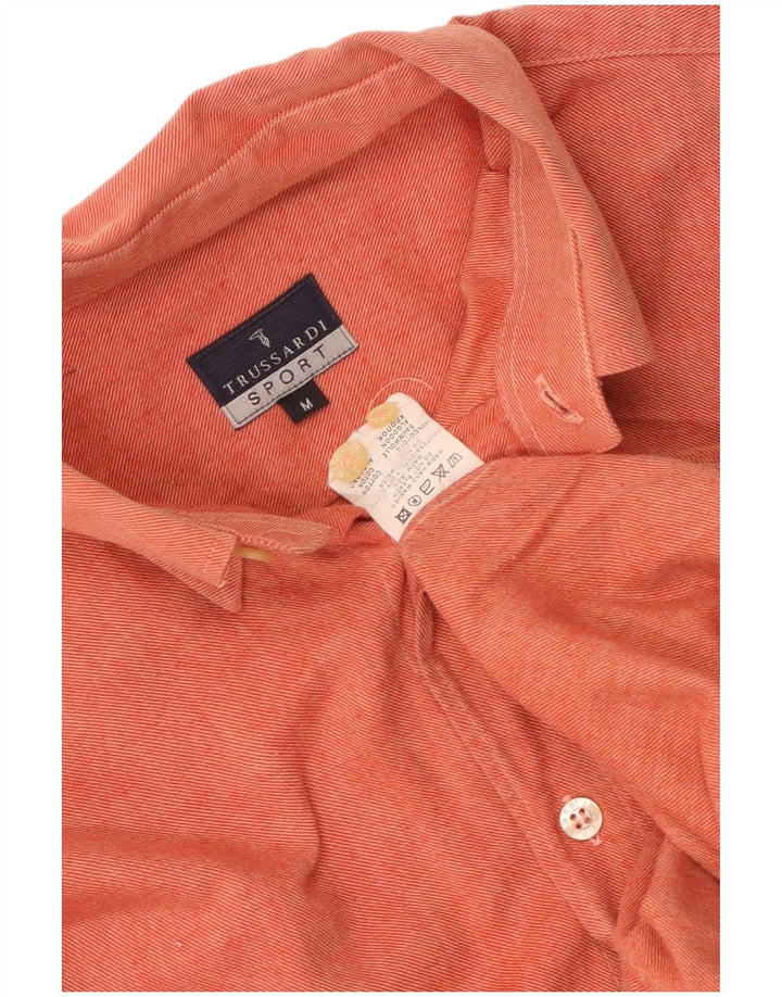 Trussardi Mens Shirt Medium Orange Cotton