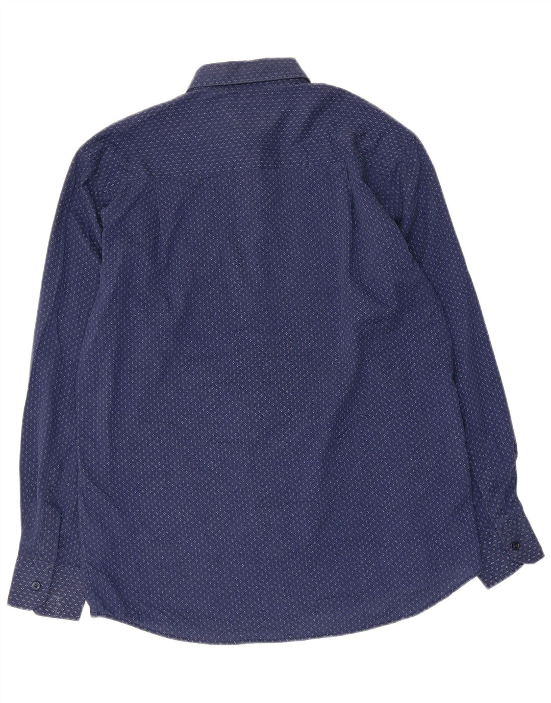 Pierre Cardin Mens Regular Fit Shirt Large Navy Blue Floral Polyester
