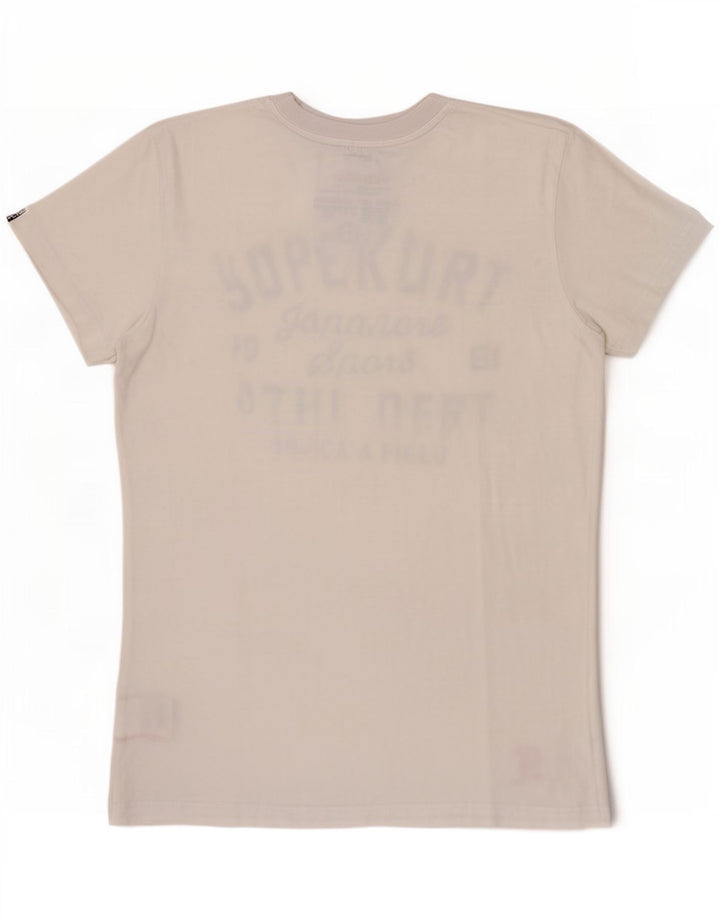 Superdry Mens Graphic T-Shirt Top Medium White Cotton