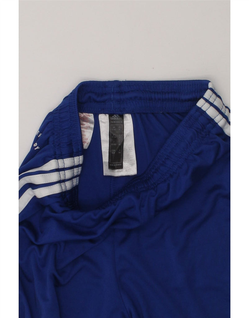 ADIDAS Boys Aeroready Sport Shorts 11-12 Years Blue Polyester | Vintage Adidas | Thrift | Second-Hand Adidas | Used Clothing | Messina Hembry 