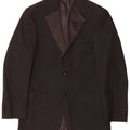 Marks & Spencer Mens 2 Button Blazer Jacket UK 34 Small Black Polyester