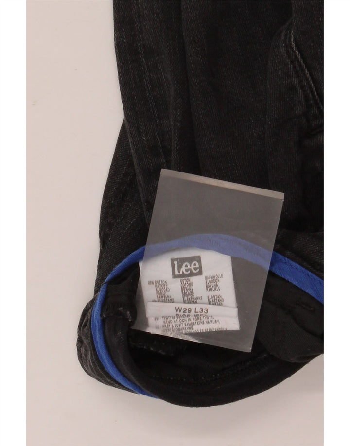Lee Womens Straight Jeans W29 L30 Black Cotton