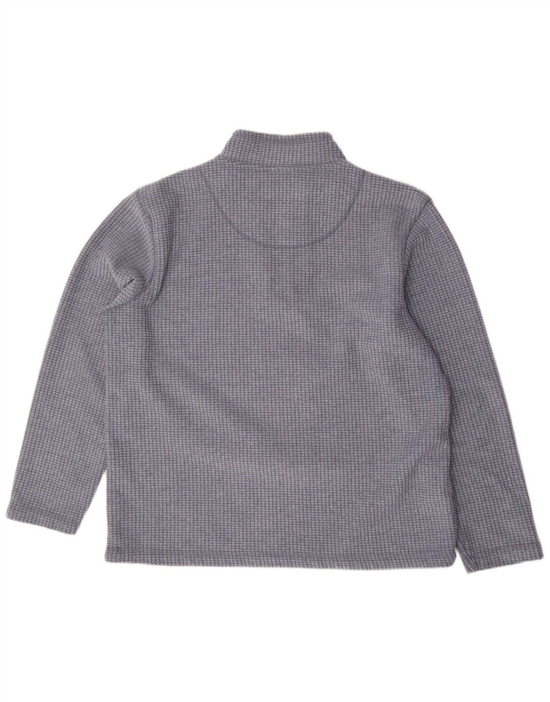 Weird Fish Mens Zip Neck Fleece Jumper 2XL Blue Check Polyester