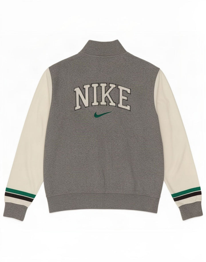 Nike Mens Graphic Tracksuit Top Jacket Small Grey Colourblock Cotton