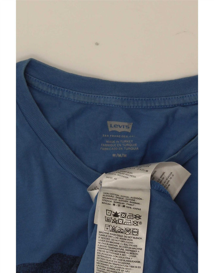 Levi's Mens Graphic T-Shirt Top Medium Blue Cotton