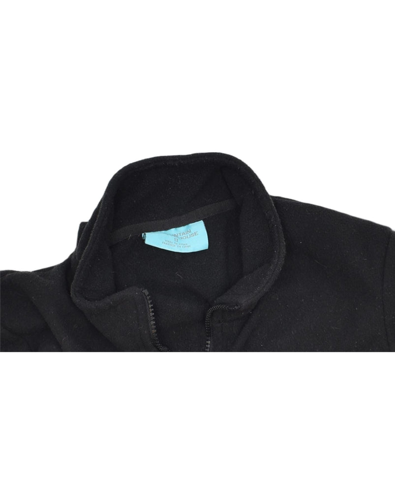 MOUNTAIN WAREHOUSE Boys Fleece Jacket 12-13 Years Black Polyester | Vintage | Thrift | Second-Hand | Used Clothing | Messina Hembry 