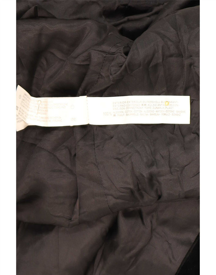 Zara Mens 2 Button Velour Blazer Jacket EU 50 Medium Black Cotton