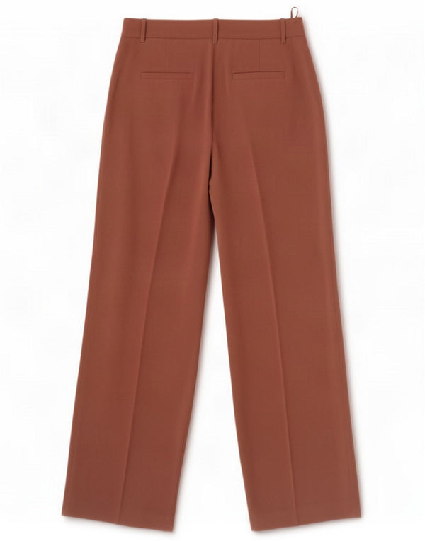 French Connection Womens Wide Leg Casual Trousers UK 10 Small W27 L32 Brown