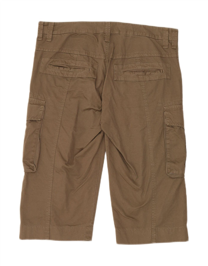GAZZARRINI Mens Cargo Bermuda Shorts IT 50 Large W38  Khaki Cotton