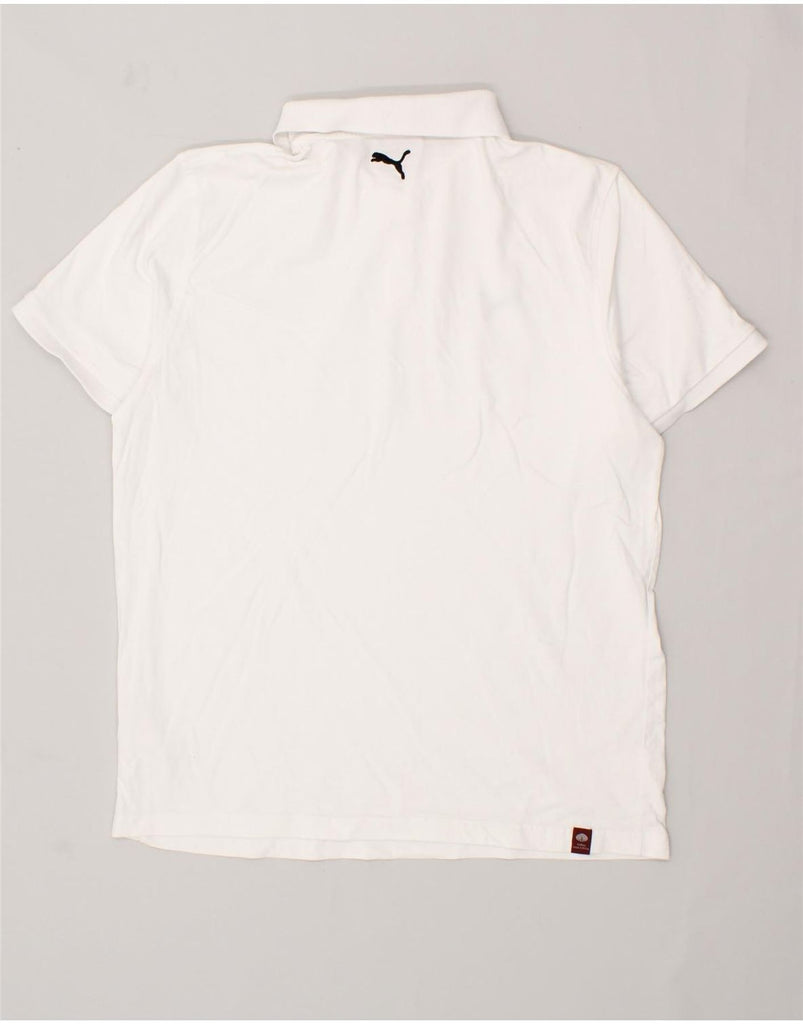 PUMA Mens Slim Graphic Polo Shirt XL White Vintage Puma and Second-Hand Puma from Messina Hembry 