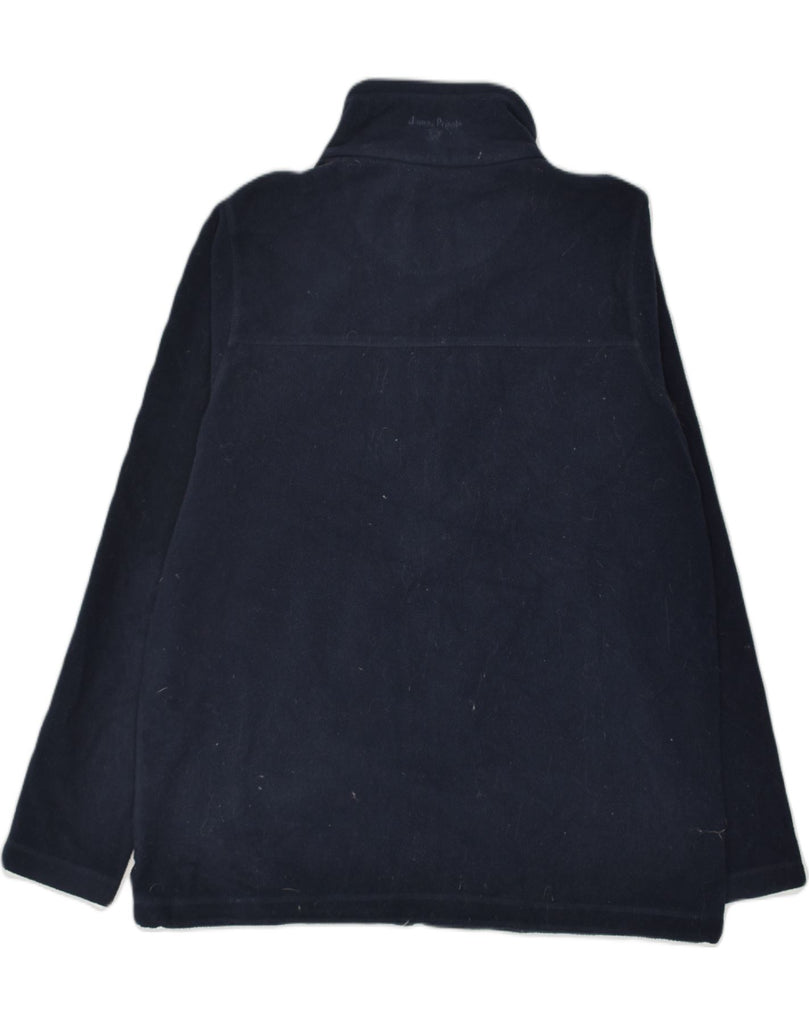 JAMES PRINGLE Mens Fleece Jacket UK 36 Small Navy Blue Polyester | Vintage James Pringle | Thrift | Second-Hand James Pringle | Used Clothing | Messina Hembry 