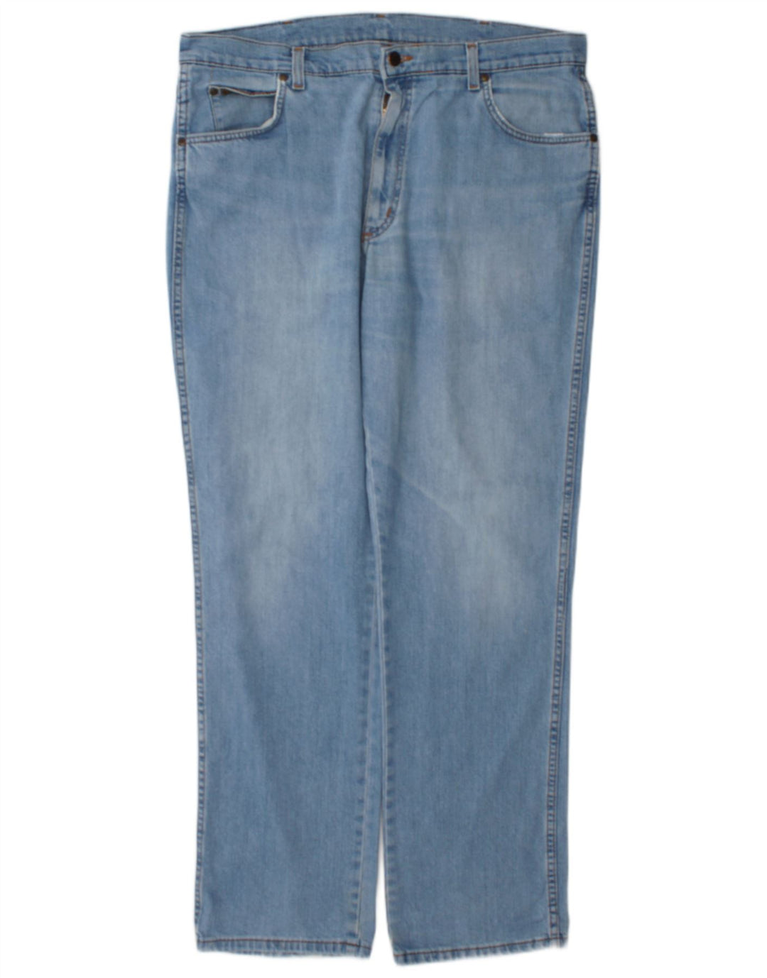 Wrangler Mens Texas Stretch Straight Jeans W38 L32 Blue Cotton