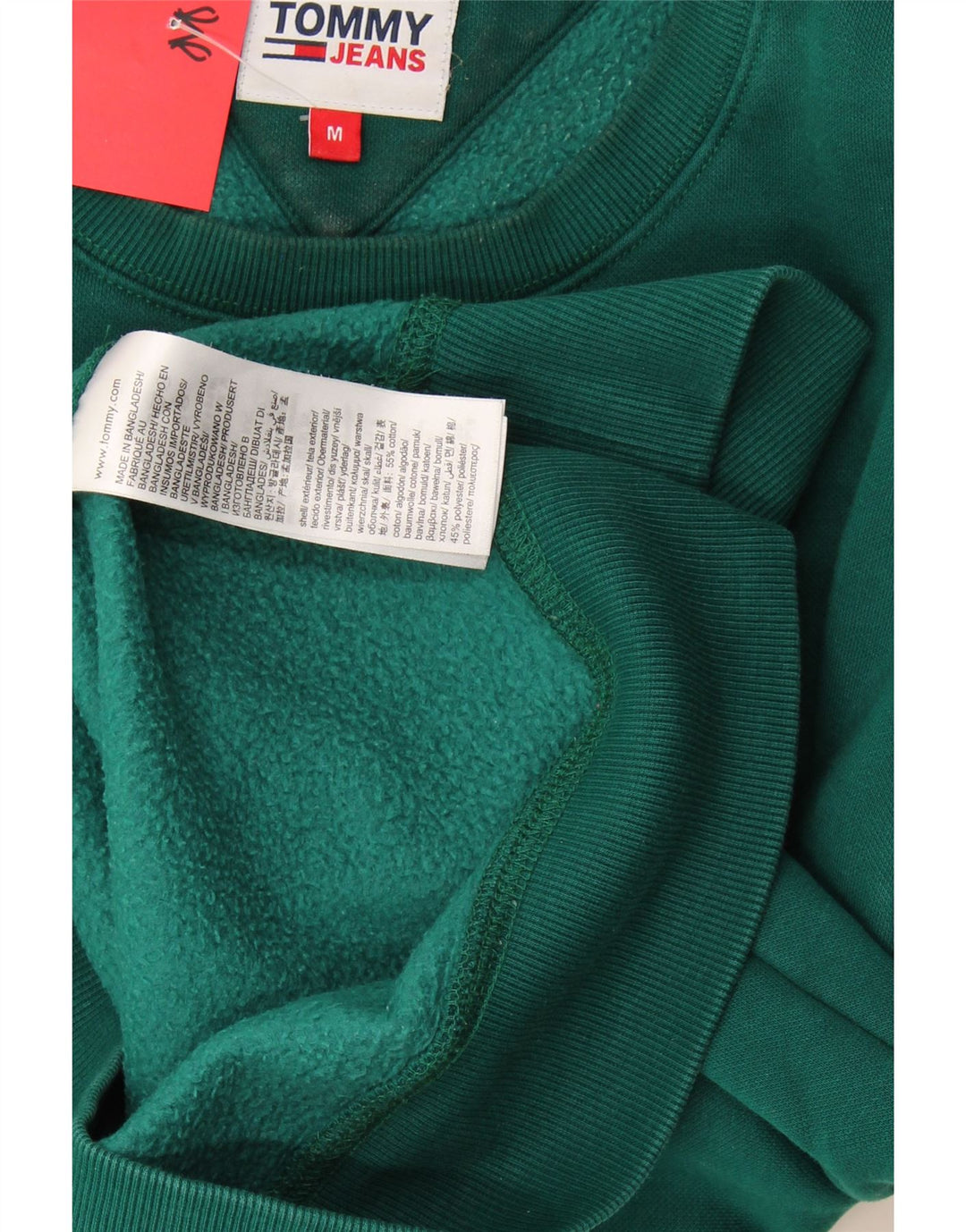 Tommy Hilfiger Mens Sweatshirt Jumper Medium Green Cotton