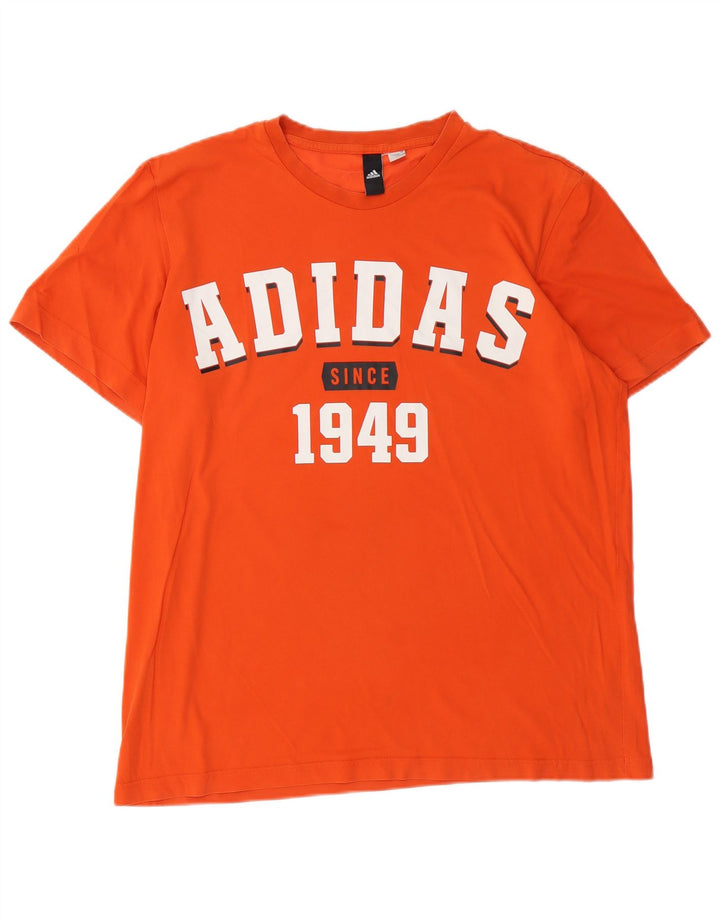 Adidas Mens Graphic T-Shirt Top Large Orange