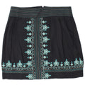 MONSOON Womens Mini Skirt W30 Medium Black Fair Isle Viscose
