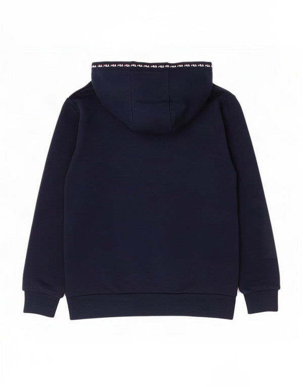 Fila Boys Graphic Hoodie Jumper 13-14 Years Navy Blue Cotton