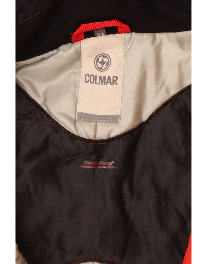 Colmar Mens Graphic Hooded Ski Jacket IT 54 Large Red Colourblock Polyamide