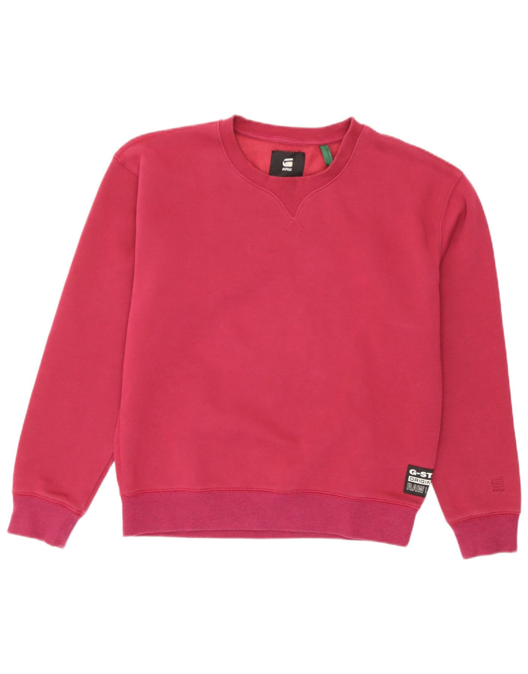 G-Star Womens Sweatshirt Jumper UK 14 Medium Burgundy Cotton