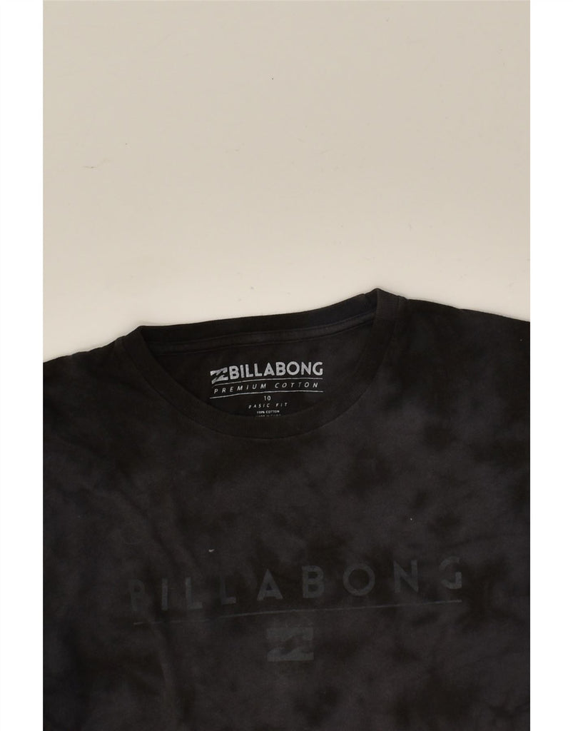 BILLABONG Womens Graphic T-Shirt Top UK 10 Small Navy Blue Tie Dye Cotton | Vintage Billabong | Thrift | Second-Hand Billabong | Used Clothing | Messina Hembry 