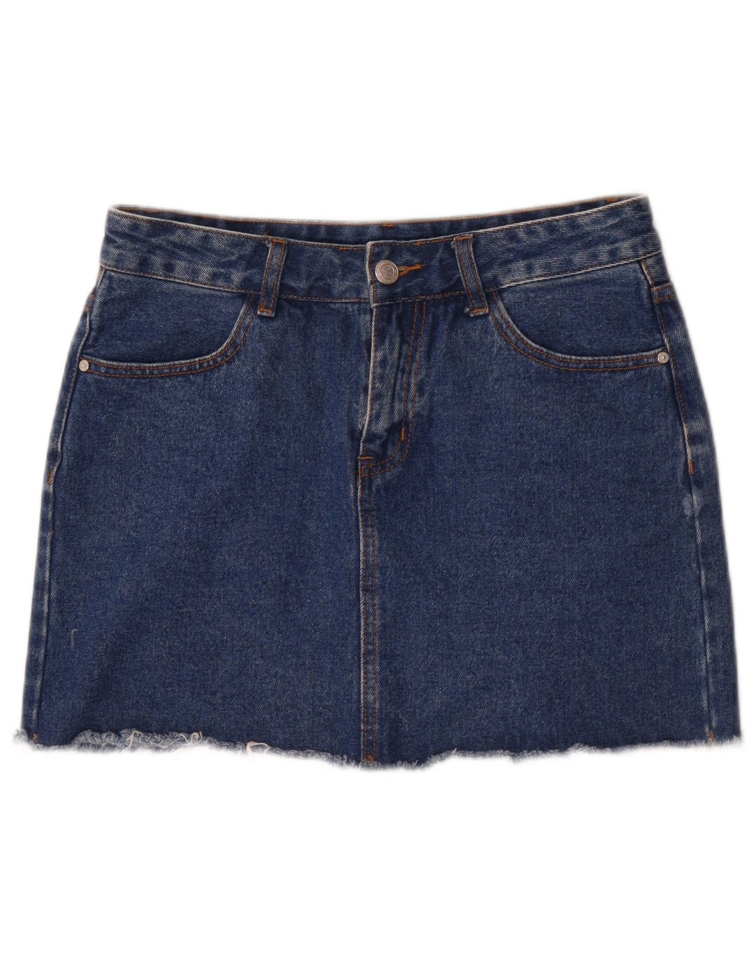 Vintage Womens Mini Denim Skirt Medium W28 Blue Cotton