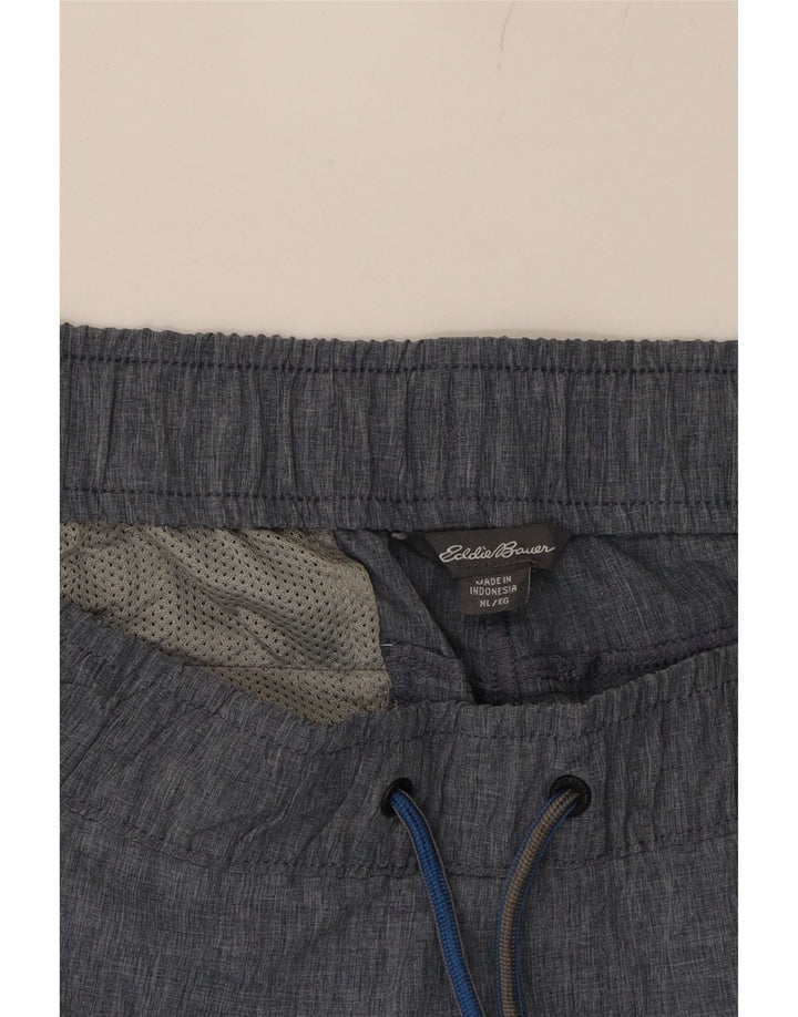 EDDIE BAUER Mens Casual Shorts XL W38  Navy Blue Polyester Vintage Eddie Bauer and Second-Hand Eddie Bauer from Messina Hembry 