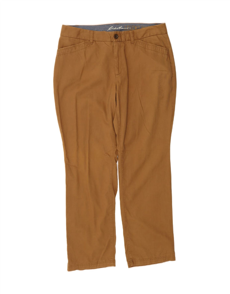 EDDIE BAUER Womens Straight Casual Trousers US 16 2XL W38 L31 Brown Cotton Vintage Eddie Bauer and Second-Hand Eddie Bauer from Messina Hembry 