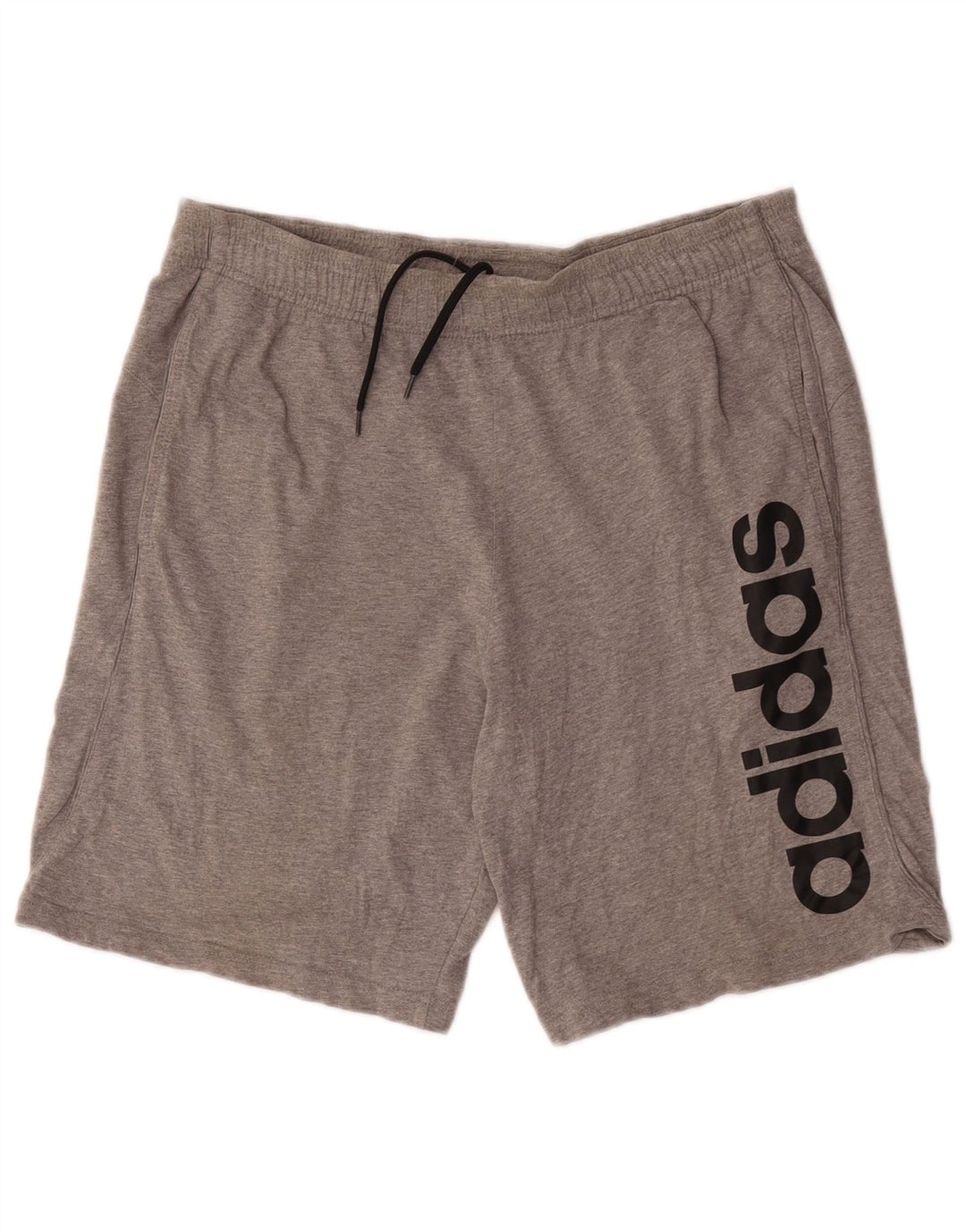 Adidas Mens Graphic Sport Shorts Medium Grey Flecked Cotton