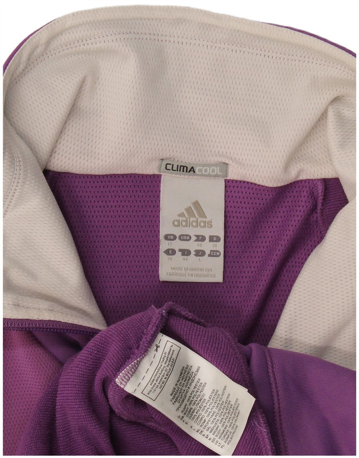 Adidas Womens Climacool Tracksuit Top Jacket UK 12 Medium Purple