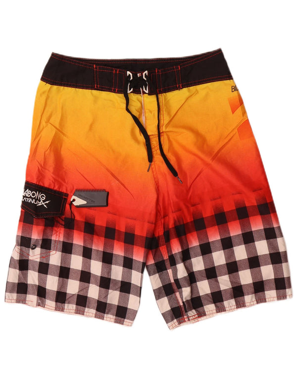 Billabong Mens Graphic Swimming Shorts Medium Multicoloured Gingham