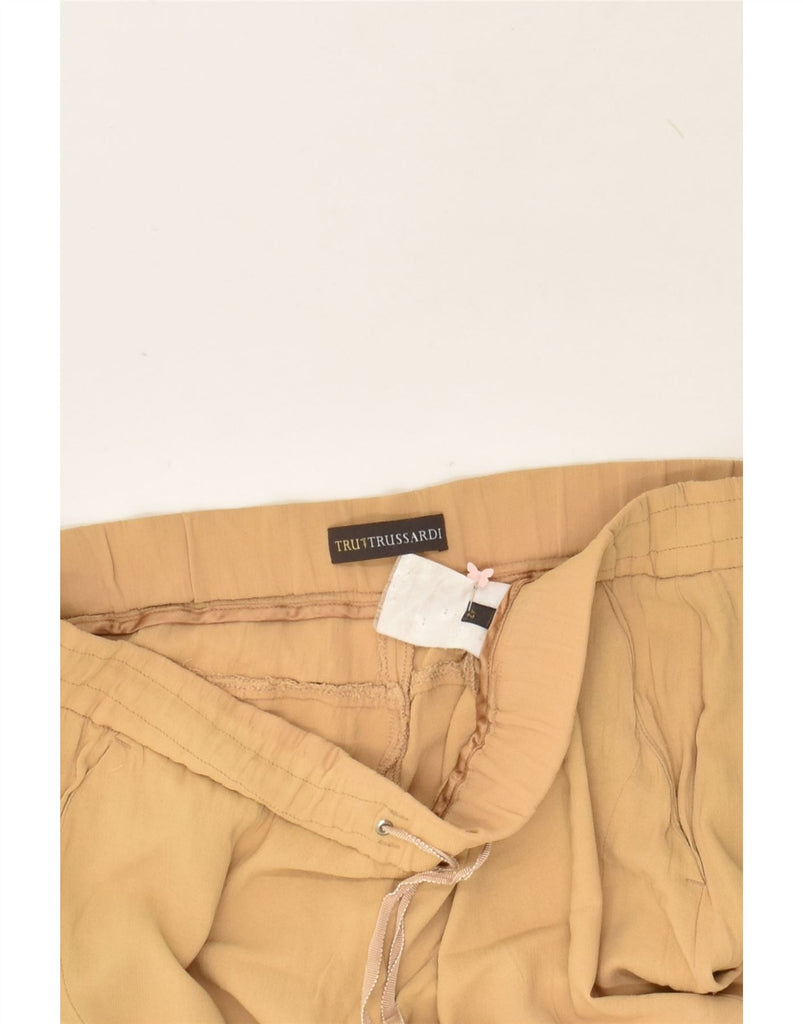 TRUSSARDI Womens Joggers Chino Trousers EU 42 Large W34 L26 Beige | Vintage Trussardi | Thrift | Second-Hand Trussardi | Used Clothing | Messina Hembry 