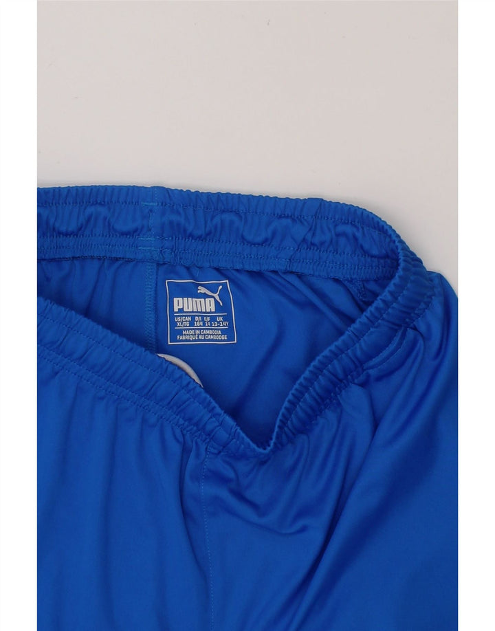 PUMA Boys Sport Shorts 13-14 Years XL Blue Polyester Vintage Puma and Second-Hand Puma from Messina Hembry 