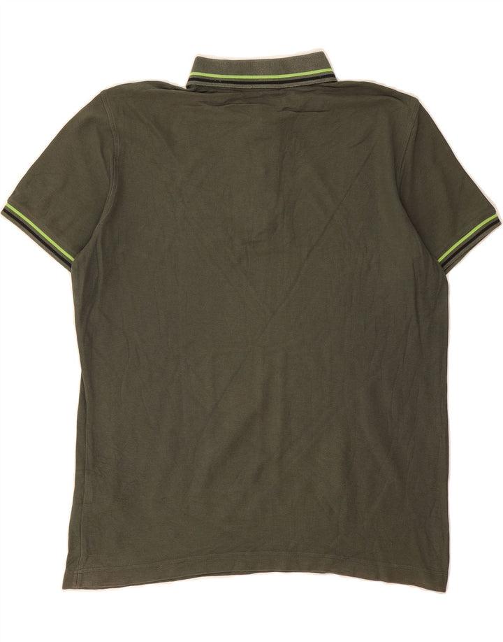 LOTTO Mens Polo Shirt Medium Khaki Cotton Vintage Lotto and Second-Hand Lotto from Messina Hembry 